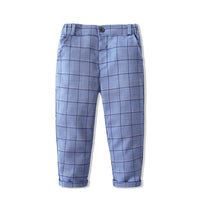 Load image into Gallery viewer, 3 Pieces Set Baby Kid Boys Birthday Party Solid Color Bow Shirts Checked Vests Waistcoats And Pants Wholesale 221216456
