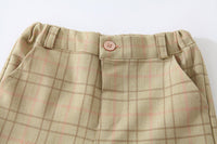 Load image into Gallery viewer, 3 Pieces Set Baby Kid Boys Birthday Party Bow Shirts Checked Vests Waistcoats And Pants Wholesale 221216458
