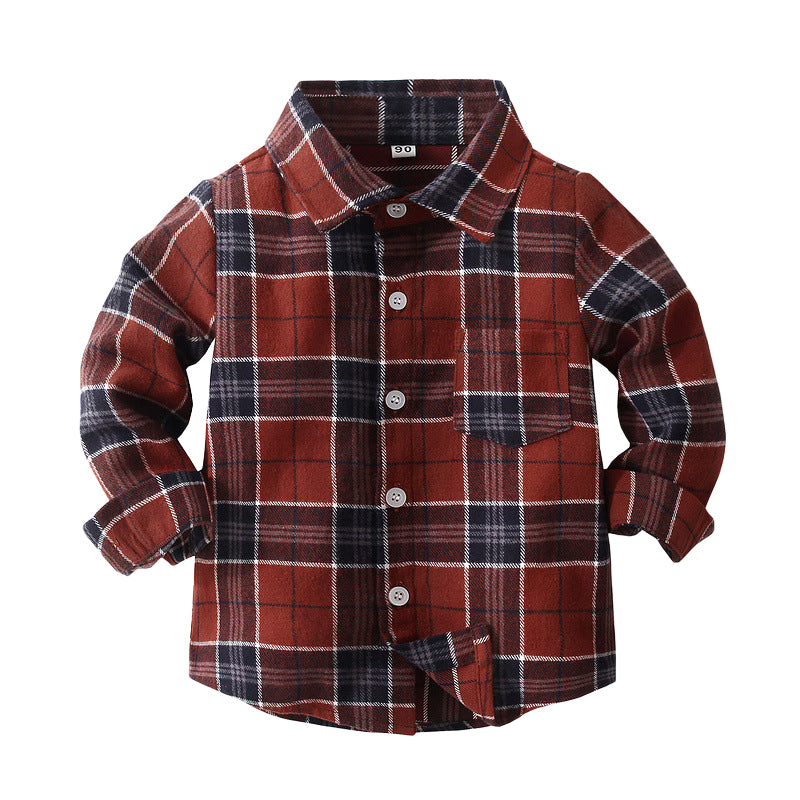 Baby Kid Boys Checked Shirts Wholesale 221216477