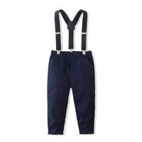 Load image into Gallery viewer, 2 Pieces Set Baby Kid Boys Birthday Party Solid Color Bow Shirts And Jumpsuits Wholesale 221216482
