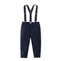 Load image into Gallery viewer, 2 Pieces Set Baby Kid Boys Birthday Party Solid Color Bow Shirts And Jumpsuits Wholesale 221216482
