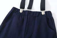 Load image into Gallery viewer, 2 Pieces Set Baby Kid Boys Birthday Party Solid Color Bow Shirts And Jumpsuits Wholesale 221216482
