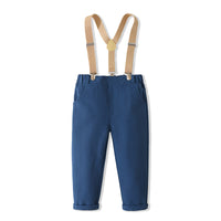 Load image into Gallery viewer, 2 Pieces Set Baby Kid Boys Birthday Party Solid Color Bow Shirts And Jumpsuits Wholesale 221216487
