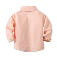 Load image into Gallery viewer, 2 Pieces Set Baby Kid Boys Birthday Party Solid Color Bow Shirts And Jumpsuits Wholesale 221216487
