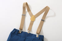 Load image into Gallery viewer, 2 Pieces Set Baby Kid Boys Birthday Party Solid Color Bow Shirts And Jumpsuits Wholesale 221216487
