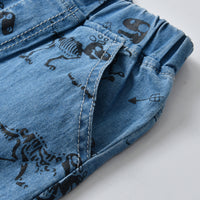 Load image into Gallery viewer, 2 Pieces Set Baby Kid Boys Checked Print Shirts And Dinosaur Pants Wholesale 221216501
