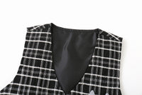 Load image into Gallery viewer, 3 Pieces Set Baby Kid Boys Birthday Party Bow Shirts And Checked Vests Waistcoats And Pants Wholesale 221216509
