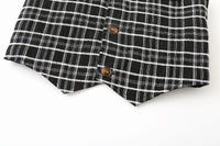 Load image into Gallery viewer, 3 Pieces Set Baby Kid Boys Birthday Party Bow Shirts And Checked Vests Waistcoats And Pants Wholesale 221216509

