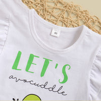 Load image into Gallery viewer, 2 Pieces Set Baby Kid Girls Letters Cartoon Print T-Shirts And Polka dots Shorts Wholesale 221216513
