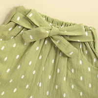 Load image into Gallery viewer, 2 Pieces Set Baby Kid Girls Letters Cartoon Print T-Shirts And Polka dots Shorts Wholesale 221216513
