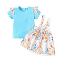 Load image into Gallery viewer, 2 Pieces Set Baby Kid Girls Animals Cartoon Print T-Shirts And Dresses Wholesale 221216517
