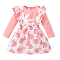 Load image into Gallery viewer, 2 Pieces Set Baby Kid Girls Easter Animals Cartoon Tops And Dresses Wholesale 221216521
