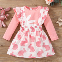 Load image into Gallery viewer, 2 Pieces Set Baby Kid Girls Easter Animals Cartoon Tops And Dresses Wholesale 221216521
