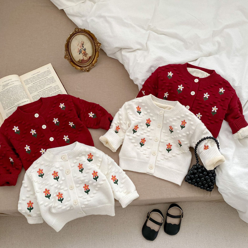 Baby Girls Flower Cardigan Wholesale 221216528