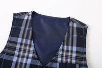 Load image into Gallery viewer, 3 Pieces Set Baby Kid Boys Birthday Party Solid Color Bow Shirts Checked Vests Waistcoats And Pants Wholesale 221216530
