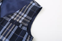 Load image into Gallery viewer, 3 Pieces Set Baby Kid Boys Birthday Party Solid Color Bow Shirts Checked Vests Waistcoats And Pants Wholesale 221216530
