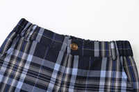 Load image into Gallery viewer, 3 Pieces Set Baby Kid Boys Birthday Party Solid Color Bow Shirts Checked Vests Waistcoats And Pants Wholesale 221216530
