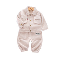 Load image into Gallery viewer, 2 Pieces Set Baby Kid Boys Solid Color Jackets Outwears And Letters Pants Wholesale 221216532
