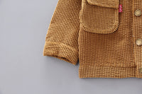 Load image into Gallery viewer, 2 Pieces Set Baby Kid Boys Solid Color Jackets Outwears And Letters Pants Wholesale 221216532
