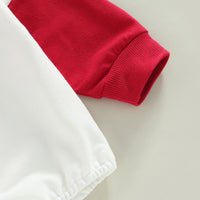 Load image into Gallery viewer, Baby Girls Letters Color-blocking Love heart Print Valentine&#39;s Day Rompers Wholesale 221216541
