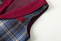 Load image into Gallery viewer, 3 Pieces Set Baby Kid Boys Birthday Bow Shirts Checked Vests Waistcoats And Solid Color Pants Wholesale 221216547
