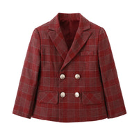 Load image into Gallery viewer, Baby Kid Boys Checked Dressy Birthday Party Blazers Wholesale 221216558
