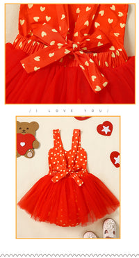 Load image into Gallery viewer, 2 Pieces Set Baby Girls Valentine&#39;s Day Love heart Rompers And Solid Color Skirts Wholesale 221216559
