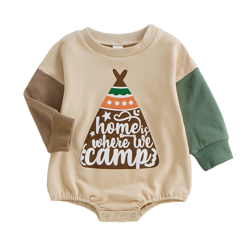 Baby Unisex Letters Color-blocking Christmas Rompers Wholesale 221216562