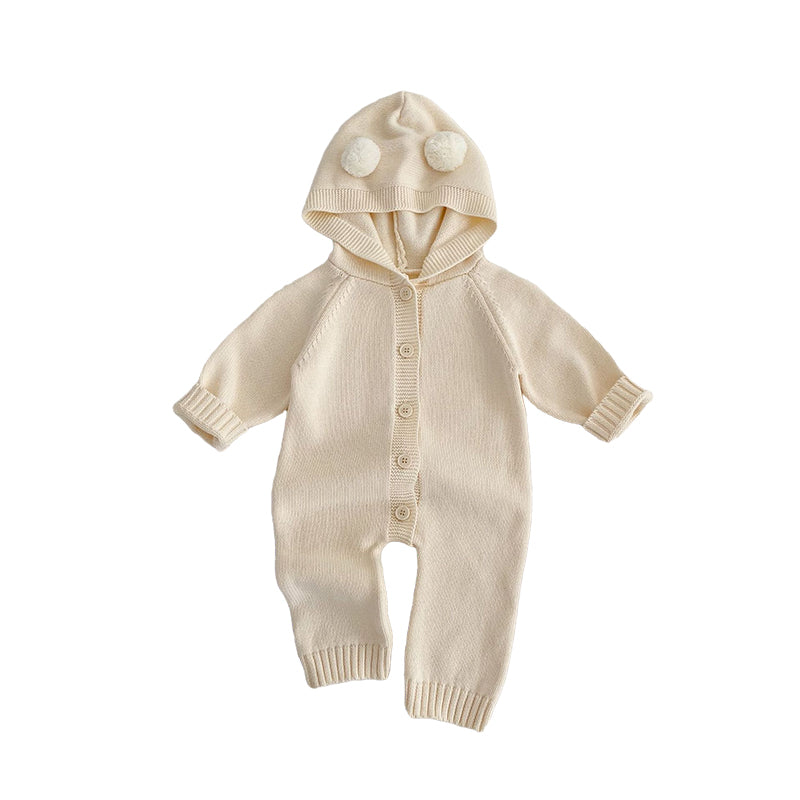 Baby Unisex Solid Color Knitwear Jumpsuits Wholesale 221216576