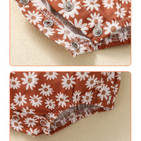 Load image into Gallery viewer, Baby Girls Flower Print Rompers Wholesale 221216587
