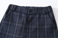 Load image into Gallery viewer, 3 Pieces Set Baby Kid Boys Birthday Party Solid Color Bow Shirts Checked Vests Waistcoats And Pants Wholesale 22121660
