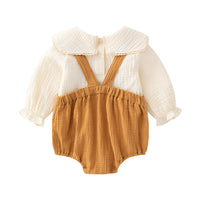 Load image into Gallery viewer, 2 Pieces Set Baby Girls Cartoon Embroidered Print Tops And Polka dots Rompers Wholesale 221216609
