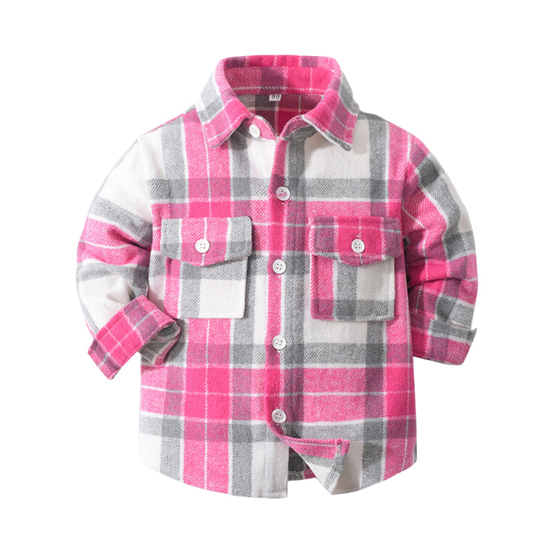 Baby Kid Unisex Color-blocking Checked Tops Wholesale 221216613