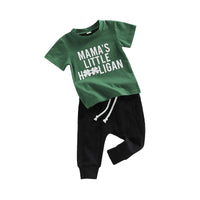 Load image into Gallery viewer, 2 Pieces Set Baby Kid Unisex Letters Print T-Shirts And Solid Color Pants Wholesale 221216615
