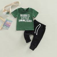 Load image into Gallery viewer, 2 Pieces Set Baby Kid Unisex Letters Print T-Shirts And Solid Color Pants Wholesale 221216615
