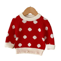 Load image into Gallery viewer, Baby Girls Polka dots Crochet Sweaters Wholesale 221216620
