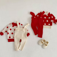 Load image into Gallery viewer, Baby Girls Polka dots Crochet Sweaters Wholesale 221216620
