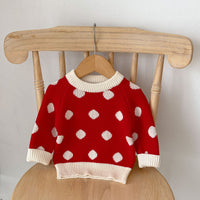 Load image into Gallery viewer, Baby Girls Polka dots Crochet Sweaters Wholesale 221216620
