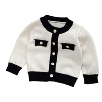 Load image into Gallery viewer, Baby Girls Color-blocking Cardigan And Rompers Wholesale 221216628
