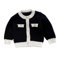Load image into Gallery viewer, Baby Girls Color-blocking Cardigan And Rompers Wholesale 221216628
