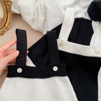 Load image into Gallery viewer, Baby Girls Color-blocking Cardigan And Rompers Wholesale 221216628
