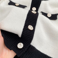 Load image into Gallery viewer, Baby Girls Color-blocking Cardigan And Rompers Wholesale 221216628
