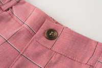 Load image into Gallery viewer, 3 Pieces Set Baby Kid Boys Birthday Party Solid Color Bow Shirts Checked Vests Waistcoats And Pants Wholesale 221216655
