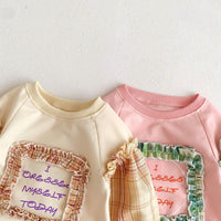 Load image into Gallery viewer, Baby Girls Letters Checked Rompers Wholesale 221216656
