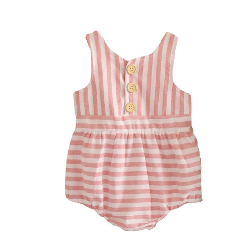 Baby Unisex Striped Rompers Wholesale 22121677