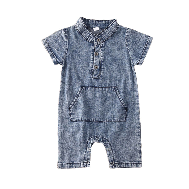 Baby Unisex Solid Color Jumpsuits Wholesale 22121682