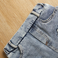 Load image into Gallery viewer, 2 Pieces Set Baby Kid Girls Solid Color Print Tops And Flower Shorts Wholesale 221220172
