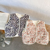 Load image into Gallery viewer, Baby Unisex Flower Leopard Print Vests Waistcoats Wholesale 221220184
