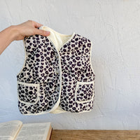 Load image into Gallery viewer, Baby Unisex Flower Leopard Print Vests Waistcoats Wholesale 221220184
