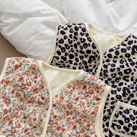 Load image into Gallery viewer, Baby Unisex Flower Leopard Print Vests Waistcoats Wholesale 221220184
